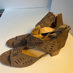 Brown Suede Women's Sandals